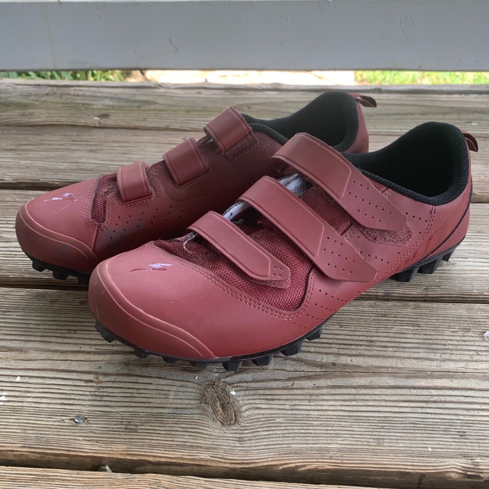 Specialized Recon 1.0 Mountain Bike Shoes Maroon Mens 11.5 EU 45 MTB Gravel SPD